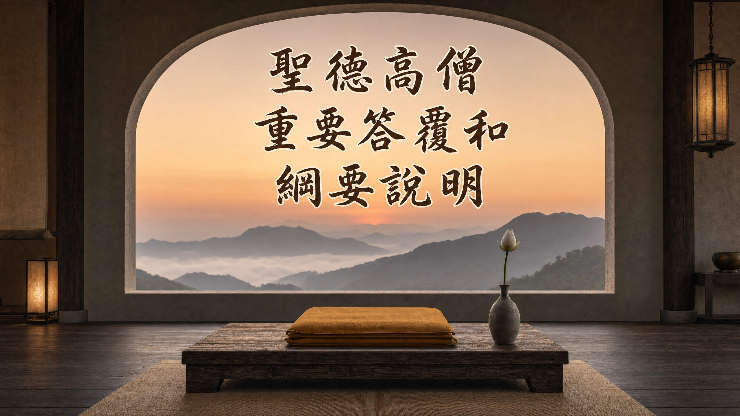 聖德高僧重要答覆和綱要說明