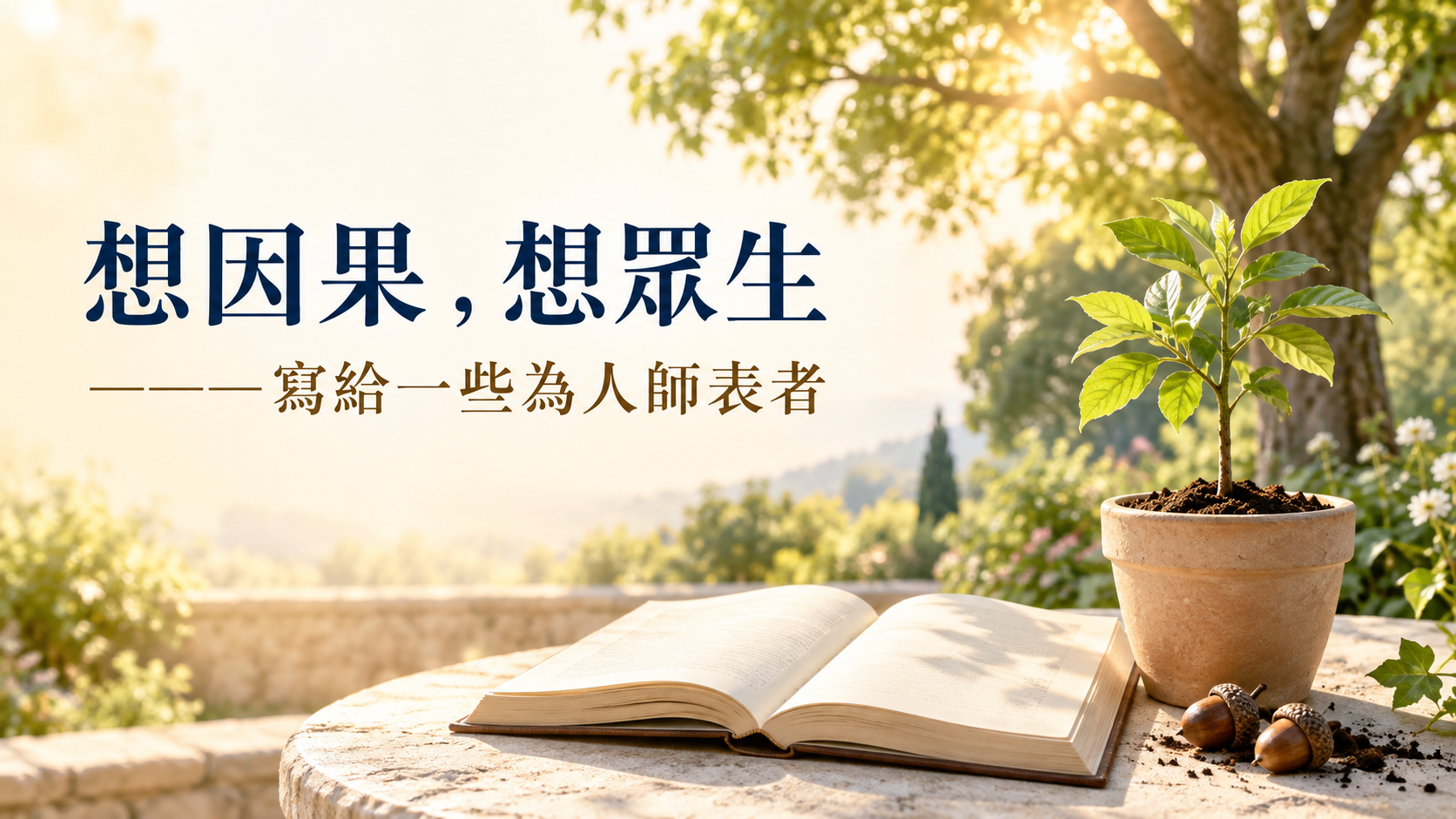 想因果，想眾生———寫給一些為人師表者​