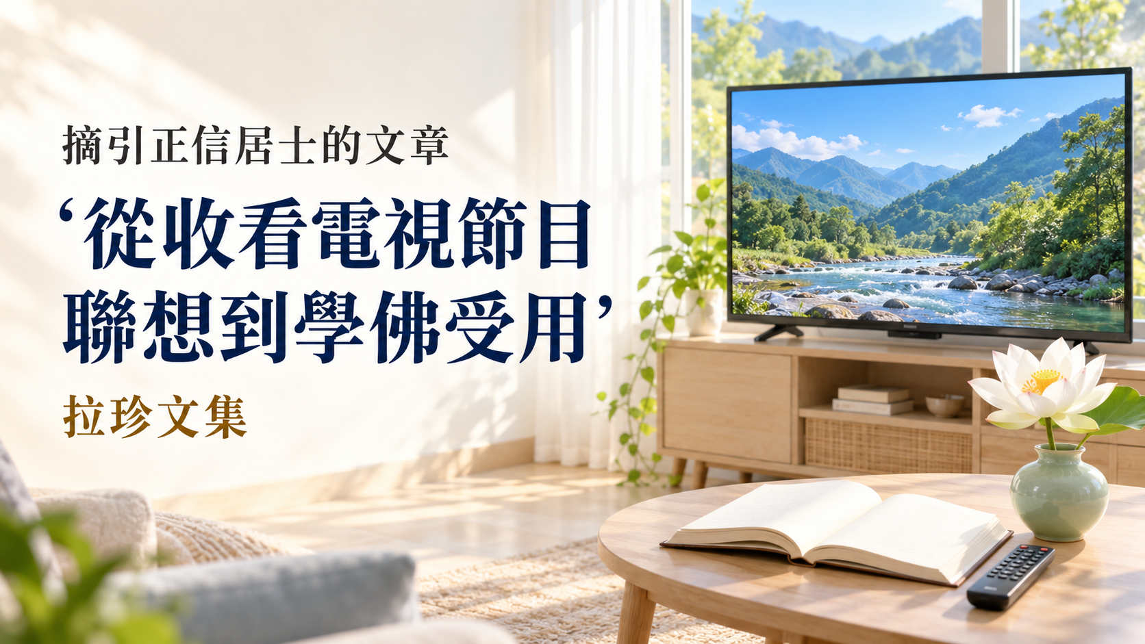摘引正信居士的文章 ‘從收看電視節目聯想到學佛受用’